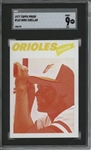 1977 Topps #162 Mike Cuellar 9 card progressive proof.